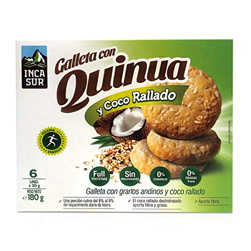 Inca Sur Quinoa Cookie With Grated Coconut 6 Units | Galletas Peruanas de Quinua con Coco Rallado