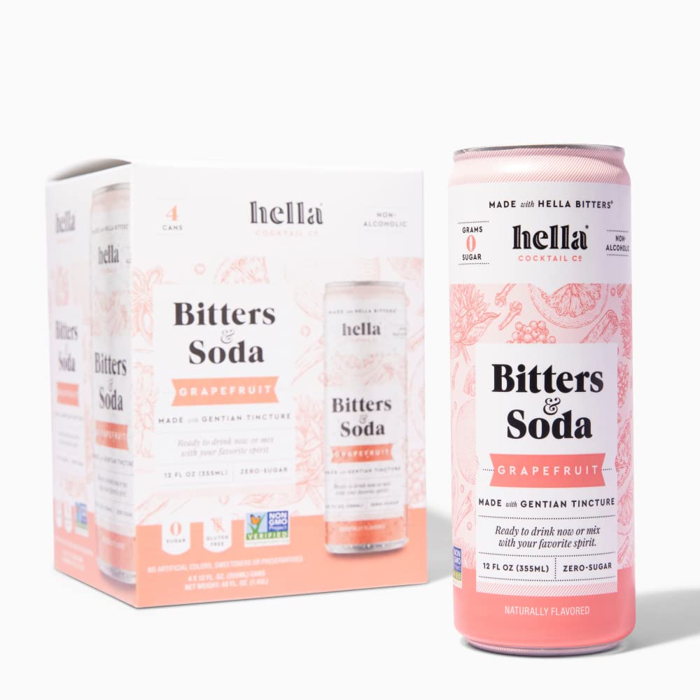 Hella Cocktail Co. Grapefruit Bitters & Soda 4pk, 12 FZ