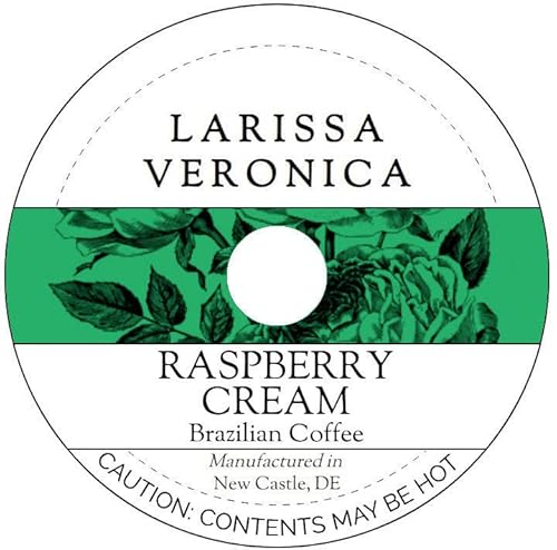 Raspberry Cream Brazilian Coffee (Single Serve K-Cup Pods) (Gourmet, Naturally Flavored, Whole Coffee Beans) (12 pods, ZIN: 574322)