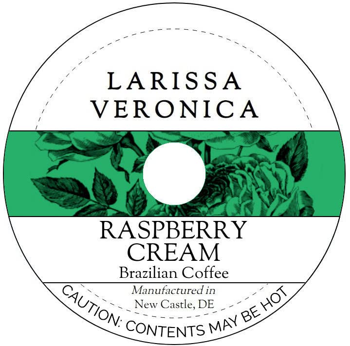 Raspberry Cream Brazilian Coffee (Single Serve K-Cup Pods) (Gourmet, Naturally Flavored, Whole Coffee Beans) (12 pods, ZIN: 574322)