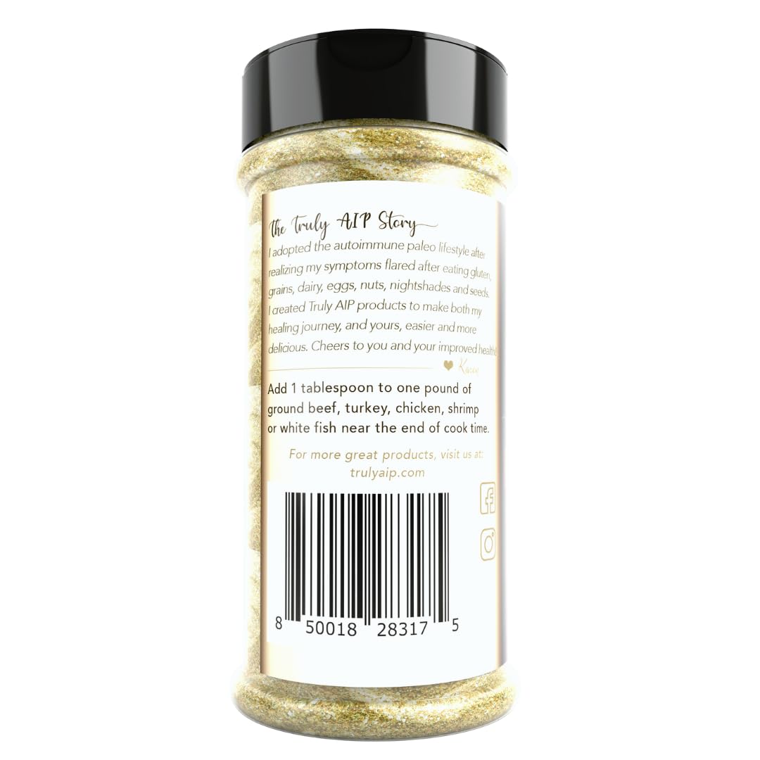 Truly AIP Taco Seasoning Mix - Paleo, Keto, Whole 30 & AIP Protocol Friendly - Great for Shrimp & Fish Tacos, Chicken, Salad, Delicious in Crunchy
