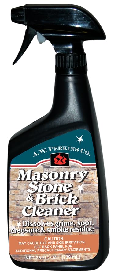 The Chimney Shop AW Perkins Brick & Stone Cleaner, Fireplace Cleaning Solution - Non Acidic- - 25 fl. Oz