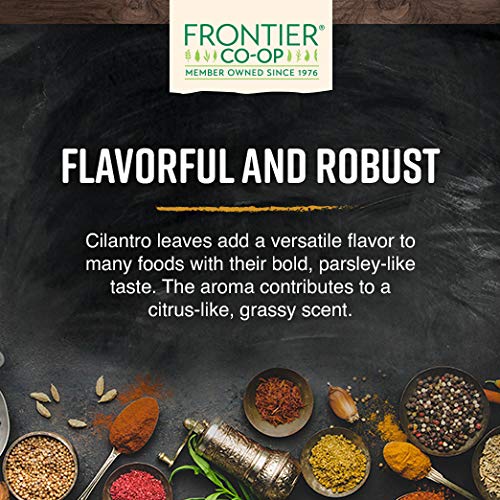 Frontier Co-op Organic Cilantro Leaf, Cut and Sifted, 1lb Bulk Bag - Dried Cilantro Seasoning - Perfect for Tea, Soups, Sauces, Salsa and More