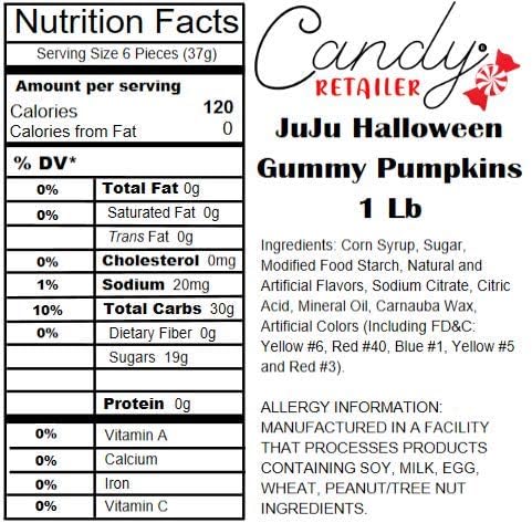 Candy Retailer JuJu Halloween Gummy Pumpkins 1 Lb