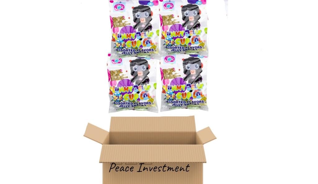 Yummy Jelly Cups fruits snacks Assorted flavors 9 cups 16 oz, TikTok challenge, 2,4,8 bags (Pack of 8)