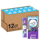 Crystal Light Drink Mix with Caffeine, 120 Packets, for Convenient On-the-Go Flavorful Hydration, Naturally Flavored Grape with other natural flavor