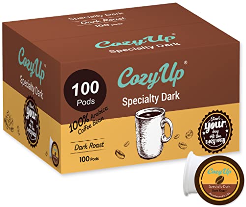 Cozy Up 100-Count Specialty Dark Single-Serve Coffee Pods Compatible with Keurig K-Cup Brewers Dark Roast