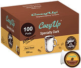 Cozy Up 100-Count Specialty Dark Single-Serve Coffee Pods Compatible with Keurig K-Cup Brewers Dark Roast