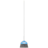 Amazon Basics Dustpan Broom Set with Adjustable Long Handle, Easy to Assemble, Blue and White