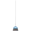 Amazon Basics Dustpan Broom Set with Adjustable Long Handle, Easy to Assemble, Blue and White
