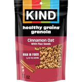 Kind Healthy Grains Granola, Cinnamon Oat Clusters with Flax Seeds, Gluten Free, Healthy Snack Mix, 6g Protein, 11oz, 1 Count