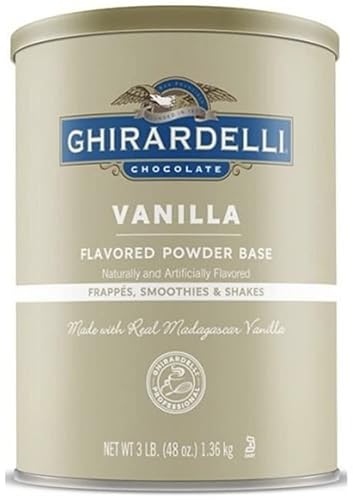 Ghirardelli Premium Vanilla Flavored Powder Base, 3 Pound -- 6 per case.