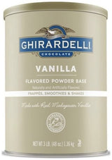 Ghirardelli Premium Vanilla Flavored Powder Base, 3 Pound -- 6 per case.