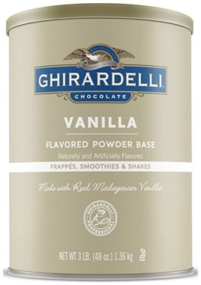 Ghirardelli Premium Vanilla Flavored Powder Base, 3 Pound -- 6 per case.