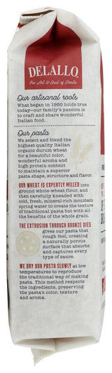 Delallo Penne Rigate Whole Wheat Pasta 1 LB (Pack of 16)