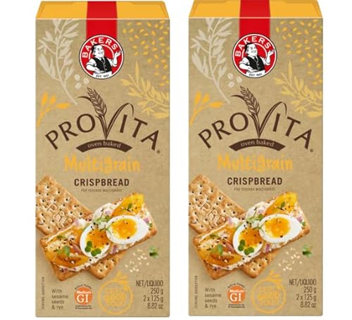 Bakers Provita | High Fibre | Keto friendly (Multigrain Crispbread, 9 Ounce (Pack of 2))