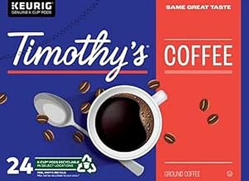 Timothy's World Coffee, French Vanilla, K-Cup Portion Pack for Keurig K-Cup Brewers, 24-Count (Pack of 2)