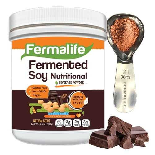 FERMALIFE USDA Organic Fermented Soy Nutritional Beverage - Mix, 5.6oz, 20 Servings, Non-GMO, Vegan, Nutrients for Your Gut Bacteria