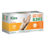 Klex 1000 BPA Free Disposable Heavyweight Cast Poly CPE Gloves, Embossed PE Plastic Glove for Food Handling Food Prep Safe, Latex & Powder Free (1000