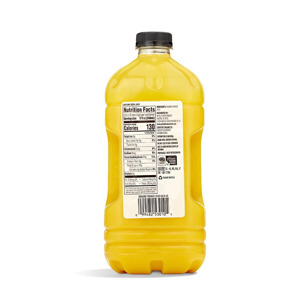 Whole Foods Market Organic Orange Juice, 64 FZ