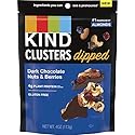 KIND Snack Clusters Dipped, Dark Chocolate Nuts & Berries, Gluten Free, 4g Protein, 4 Ounce , 8Count