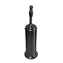 Splash Home Buena Stainless Steel Toilet Brush with Holder, Bowl Scrubber with Durable Cleaning Bristles, Hidden Brush with Splash Protective Disc
