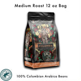 Bones Coffee Company Colombia Single-Origin Coffee, Almonds, Dried Fruit, Vanilla Notes, Flavored Ground Coffee, Medium Roast Low Acid Arabica Beans