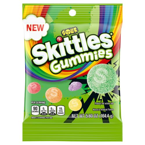 Skittles Gummies Variety Pack (Sour, Original, & Wild Berry) (Pack of 6) Variety Pack