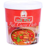 Mae Ploy Red Curry Paste, Authentic Thai Red Curry Paste For Thai Curries And Other Dishes, Aromatic Blend Of Herbs, Spices And Shrimp Paste, No MSG
