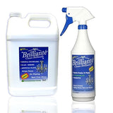 BRILLIANTÉ Crystal Chandelier Cleaner Manual Sprayer 32oz Spray Bottle & Gallon Refill, Environmentally Safe, Ammonia-Free, Drip-Dry Formula, Made in