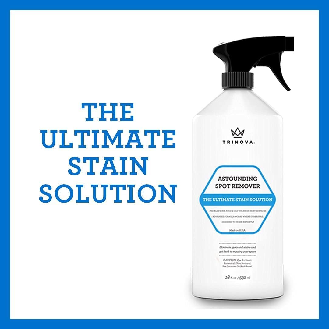 TriNova Astounding Spot Remover - Spot Cleaner for Carpet and Upholstery, Cleans Stains on Couch, Sofa, Fabric & More Removes Red Wine & Coffee Stains