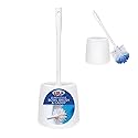 LOLA Toilet Brush and Holder Set, Classic Version, Durable Bristles for Deep Cleaning, w/Compact Space Saving Storage Holder, 1 Pack