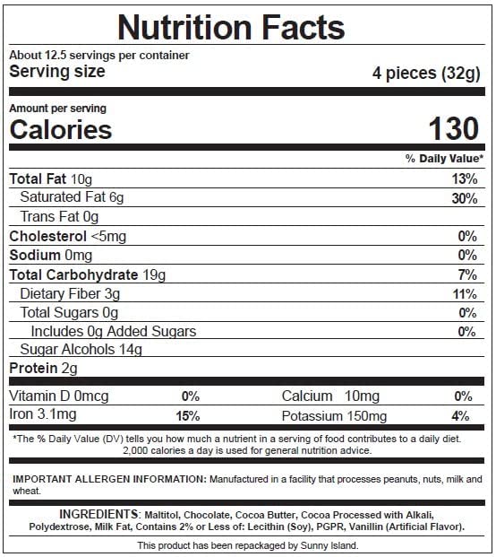 Sugar Free Chocolate - Sugar Free Special Dark Chocolate - 6 Pound Bag - Bulk s Zero Sugar - Individually Wrapped Chocolate - Queen Jax