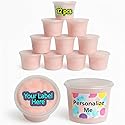 Cotton Candy Tubs - Customizable - 12-Pack (1.25 oz ea) | PINK STRAWBERRY | Sticker-Ready Party Favors, Gifts | Lupy Lups!