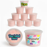 Cotton Candy Tubs - Customizable - 12-Pack (1.25 oz ea) | PINK STRAWBERRY | Sticker-Ready Party Favors, Gifts | Lupy Lups!