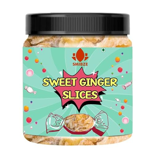SMIBZE Natural Sweet Ginger Slices 100 GM (Pack of 1) SMIBZE