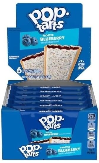 Pop-Tarts Classic Frosted Toaster Pastries, Breakfast Foods, Kids Snacks, Strawberry, Blueberry, and Brown Sugar Cinnamon, (Pack of 36) - with Make