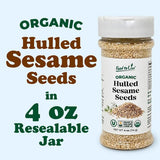Food to Live Organic Hulled Sesame Seeds, 0.25 Lbs - Raw in Resealable Jar, Perfect for Cooking, Baking, Smoothies and Salads, Non-GMO, Vegan, Kosher