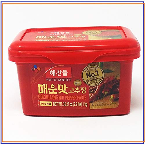 GP Haechandle Gochujang, Very Hot Pepper Paste, 1kg (Korean Spicy Red Chile Paste, 2.2 lbs.) by GP Xtreme