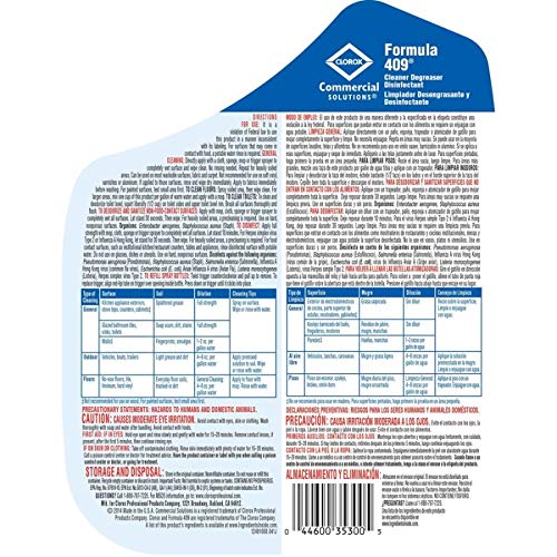 Clorox CLO 35300 Formula 409 1 Gallon Cleaner Degreaser/Disinfectant Bottle