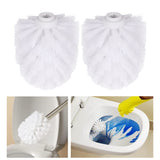 2Pcs Toilet Brush Replacement Head Cleaning Tool, Suitable for Brush rods with a Diameter of 12mm, White