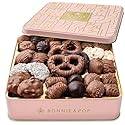 Chocolate Gift Basket,Candy Gift Box Set for Women, Her, Mom, Wife, Girlfriend, Grandmother, Anniversary, Pink | Bonnie and Pop