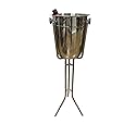 Rattleware Stainless Steel Ice Pail with Stand - Approx. 5L Capacity Beverage Chiller - Polished Ice Bucket with Handles & Stable Stand for Parties