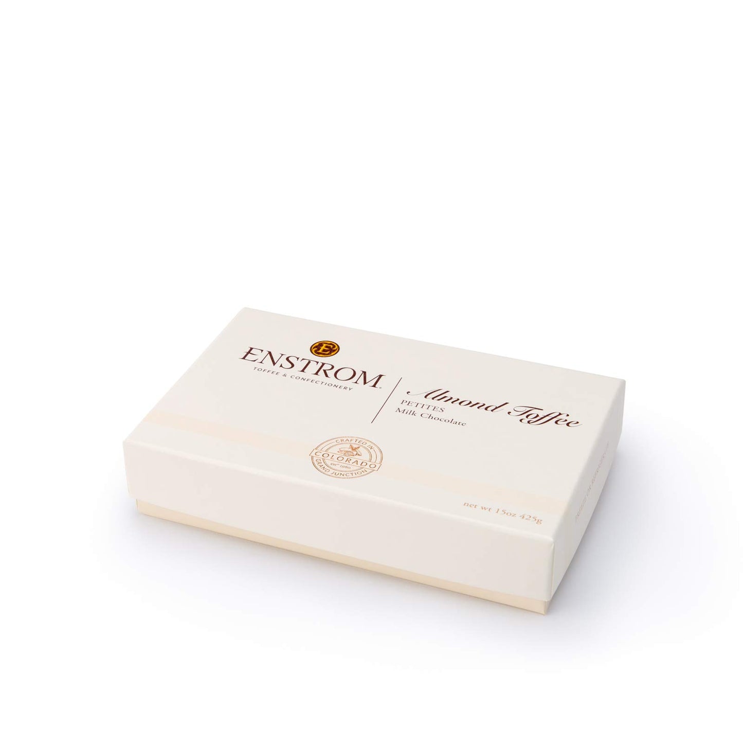 Enstrom Milk Chocolate Almond Toffee Petites 15oz box | Bite-size | Gluten Free | Kosher Dairy | All Natural