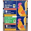 Barissimo Coffee Breakfast Blend & DECAF Breakfast Blend Medium Roast 12 Cups 3.81oz 108g (Two Boxes)