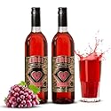 Amor Vines: Rosé Grape Juice - 100% Pure, Non-Alcoholic, No Water Added, Preservative-Free - 750ml Glass Bottles (Pack of 2)