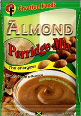 Jamaican Porridge Mix by Creation Foods - Nutritional and Energizing Hot or Cold Morning Cereal (Almond Porridge Mix, 6 Pack)