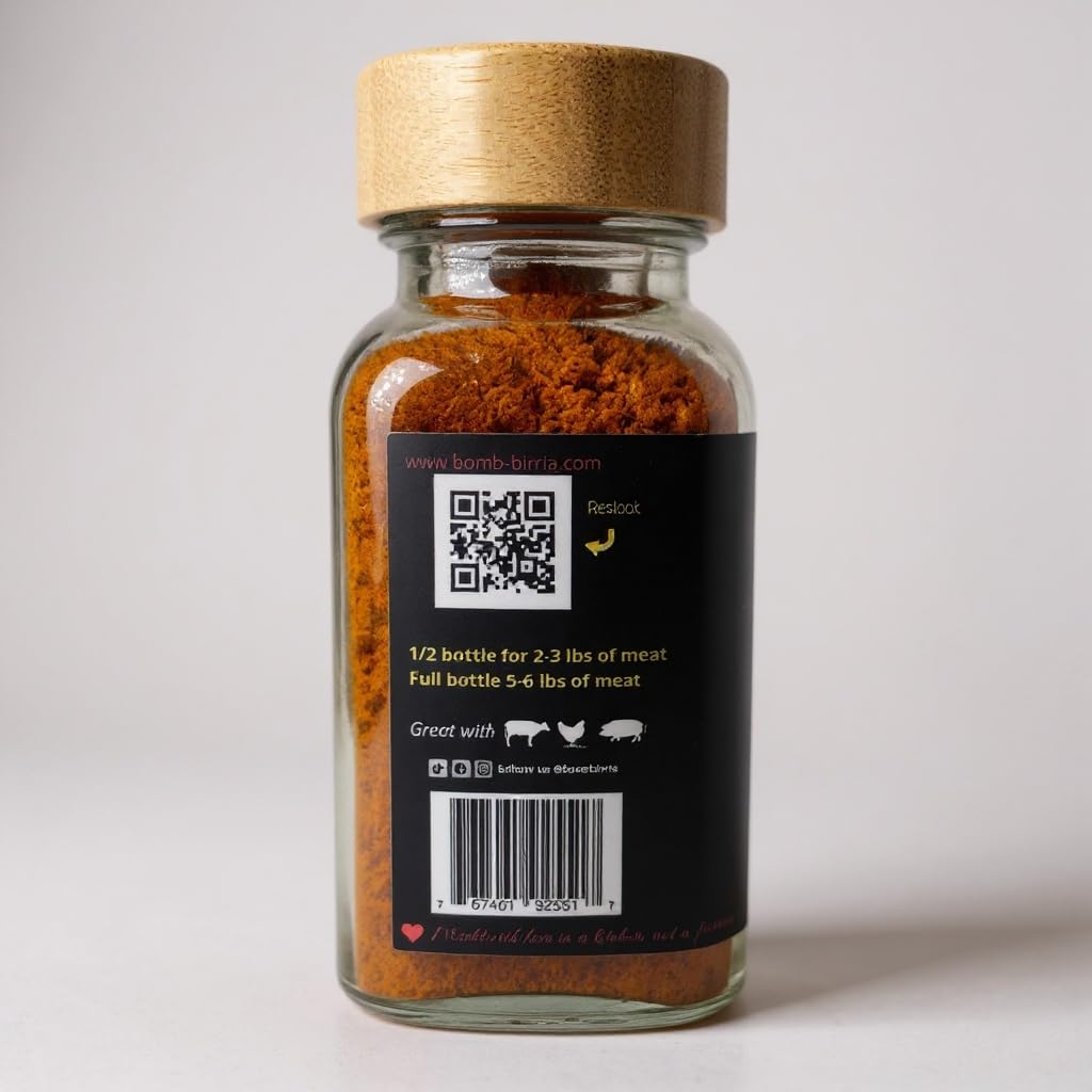 Birria Spice In a Bottle by Bomb Birria - Just add water, meat and Birria Spice Powder- Made in USA