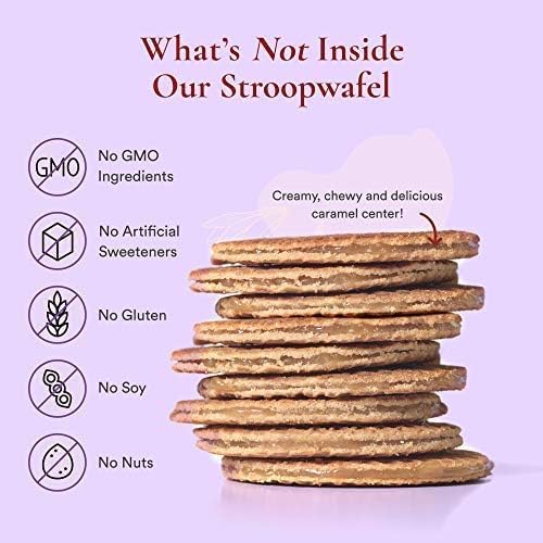 Gluten Free Certified Organic Stroopwafels by Swoffle - Caramel Filled & French Vanilla | (12) Individually Wrapped Waffles, (6) of Each Flavor |
