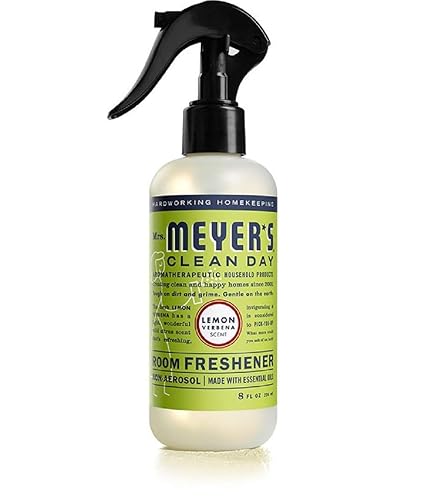Mrs. Meyer’s Clean Day Room Freshener Spray, Lemon Verbena Scent, Instant & Refreshing Fragrance Made with Essential Oils, 8 fl oz Spray Bottle (Pack
